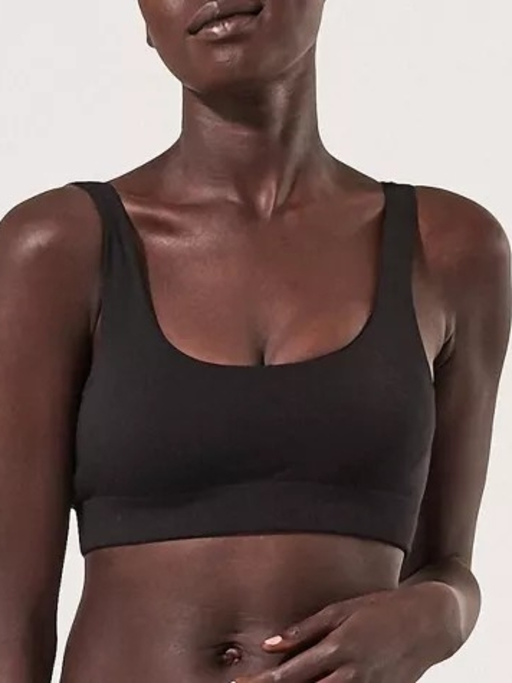 NWOT- Pact Organic- Black Scoop Seamless Bralette